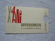 KARNET X DNI BYTOMIA 1972 rok