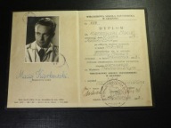 Dyplom Ukończenia Studiów Wyższych,Gdańsk 1953r.