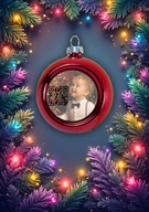 Bombka czerwona z Twoim personalizowanym nadrukiem i kodem QR do kolędy