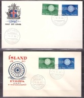 Islandia CEPT Europa koperty FDC 1960 (2)