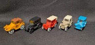 MODELE AUTKA VINTAGE RESORAKI CABRIO FORD MODEL T - FERRERO 1:87 5 SZTUK