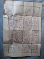 POLSKA ZACHODNIA stara MAPA KOMUNIKACYJNO-ADMINISTRACYJNA POZNAŃ 1945