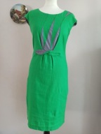 SKÓRSKA SUKIENKA ołówkowa LNIANA 36/38