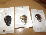 Emblemat Skull Czaszka Metalowa Zemsta Chrom 3D