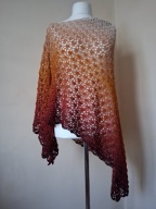 Chusta ręcznie robiona na szydełku, bawełna, szer. 250cm x wys. 125cm, K3