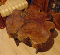 Stolik kawowy stół drewno akacja żywica Zjawiskowy