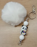 Brelok Biała Panda zawieszka pompon 6423 Oliwia Kurowska, Kuba Kurowski