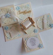 PAMIĄTKA CHRZTU dla chłopca, 3D EXPLODING BOX