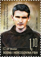 Bośnia Mostar 2024 Znaczek ** Sługa Boży jezuita Gruźlica Petar Barbarić
