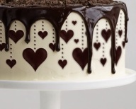 Szablon elastyczny do dekorowania tortu serce, serduszko , serca