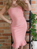 Missguided dress evening sukienka wieczorowa balowa bandażowa bodycon r. 40