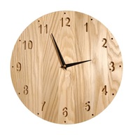 Zegar ścienny drewniany Jesion 30cm - wykonany z drewna prezent