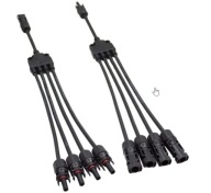 ZŁĄCZE KONEKTOR MC4 CZWÓRNIK SOLARNY + - RÓWNOLEGŁY Z KABLEM 30A