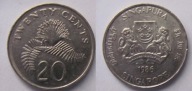 Singapur 20 Cent 1986