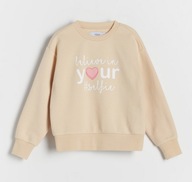 Reserved Kids bawełniana bluza z nadrukiem 152