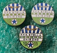 ODZNAKA KKS STELLA GNIEZNO -WERSJA ZŁOTA SREBRNA BRĄZOWA - KOMPLET 3 SZTUKI