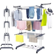 DUŻA STOJĄCA SUSZARKA NA PRANIE BIELIZNE WIESZAK 74-124,5 cm MOCNA DO DOMU