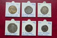 Unikatowy zestaw monet II RP, Żniwiarka, Głowa kobiety - falsy z epoki