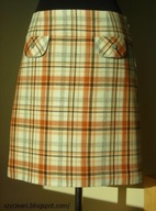 Spódnica kratka brązowa beżowa szara roz 40