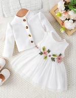 Sukienka na chrzest dla dziewczynki do chrztu biała koronkowa chrzciny 62