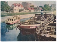 Nowa Sól port na Odrze statki barki 1962r. y680