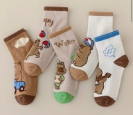 Skarpetki dziecięce Kapibara 6-8 lat kolorowe skarpetki 5 par 28-31