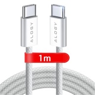 Kabel mocny USB-C szybkie ładowanie TYP C type-C PD 60W QC 3.0 1M nylonowy