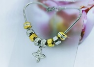 10016 Bransoletka Modułowa Charmsy Lilia;Stal