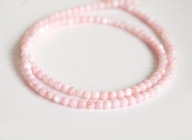 Naturalna Muszla macica perłowa KULKA różowa kula gładka kulki 3mm sznur