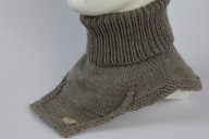 Wełniany komin dziecięcy 100% wełna merino, rozm.116-128cm, jasny brąz