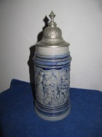 WESTERWALD-Mysliwski Kufel 28 cm ok,1890 Kobalt 1L --12--