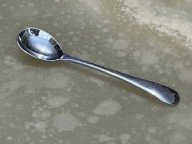MAŁA ŁYŻECZKA DO MUSZTARDY CHROMIUM PLATE STAINLESS MADE IN ENGLAND