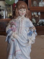 Royal Worcester - dziewczynka z lalkami.