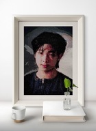 Obraz ręcznie haftowany krzyżykiem, portret RM z BTS