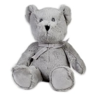 MASKOTKA SZARY MIŚ SIEDZĄCY 25CM