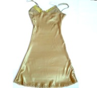 ŚLICZNA HALKA brązowa haleczka koszula nocna L 40