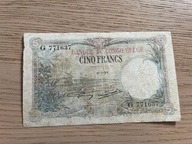 Kongo Belgijskie - 5 franków - 1929 - rzadki