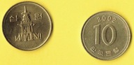 KOREA 10 WON 2002 r.