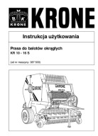 Krone KR 10 - 16 S - instrukcja obsługi pras do balotów okrągłych PL