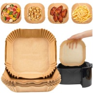 WKŁAD AIRFRYER PAPIER WKŁADY PAPIEROWE DO PIEKARNIKA KWADRATOWE 50SZT.