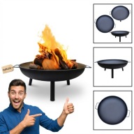 PALENISKO OGRODOWE 60CM STALOWE DO OGNISKA GRILLA KOCIOŁKA RUSZT TRÓJNÓG