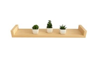 Drewniana wisząca półka ścienna 60 cm naturalne drewno