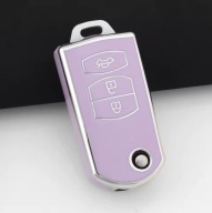 Różowo-srebrne etui kluczyk MAZDA 2 3 5 6 CX5 CX7 CX9 MX5 MPV - 3 przyciski