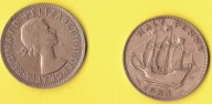 Wielka Brytania Half Penny 1954 r.