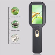 Lupa elektroniczna mikroskop ekran IPS 3", 5-500x, 1,2 Ah, 2MP, 16 LED, UV