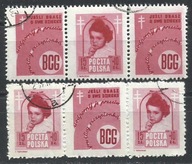 *ROCZNIK 1948 Fi 488 Pw 4 trójki c,d kas. GRUŹLICA / mostki - komplet