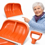 ŁOPATA DO ŚNIEGU 45 CM SZEROKA MOCNA OKUCIE ALUMINIOWE POMARAŃCZOWA 45x40CM