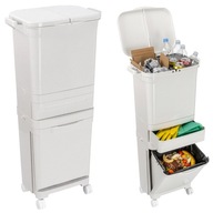 KOSZ NA ŚMIECI DO SEGREGACJI ODPADÓW DO KUCHNI POJEMNIK 42L NA KÓŁKACH