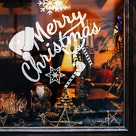 Naklejki Świąteczne Boże Narodzenie na Okno Witrynę Duży Zestaw 240 sztuk