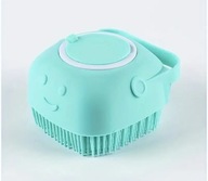 Szczotka do Kąpieli dla Zwierząt| Miękka Silikonowa| Turkusowa| AS